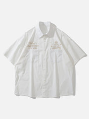 Embroidery Beer Short Sleeve Shirt
