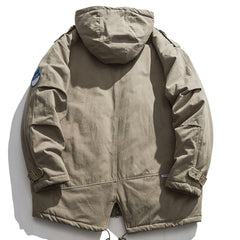 Manteau d'hiver à capuche avec logo brodé