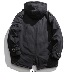 Manteau d'hiver à capuche avec logo brodé