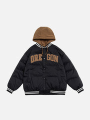 Manteau d'hiver en deux pièces avec lettres brodées