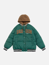 Zweiteiliger Wintermantel mit gestickten Buchstaben