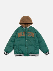 Manteau d'hiver en deux pièces avec lettres brodées