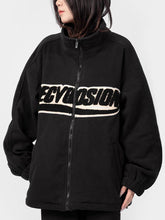 Flocked Letter Sherpa Coat