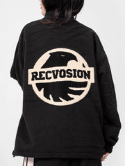 Flocked Letter Sherpa Coat