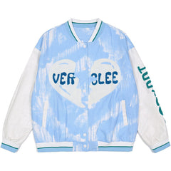 Wintermantel mit beflockten Buchstaben