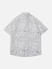 Kurzarmhemd mit Graffiti-Print