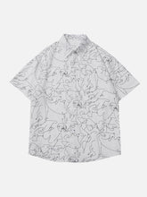 Kurzarmhemd mit Graffiti-Print