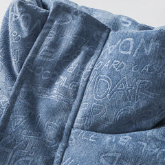 Doudoune à imprimé lettre