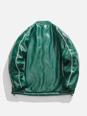 Manteau d'hiver en PU brillant