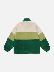 Sherpa-Wintermantel mit Farbverlaufspanel