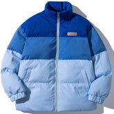 Wintermantel mit Farbverlauf und Stehkragen