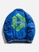 Wintermantel mit Grafikdruck und großen Taschen