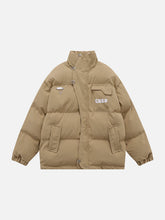 Wintermantel mit unregelmäßigem Design