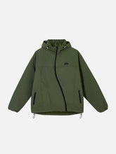 Wintermantel mit unregelmäßigem Patchwork