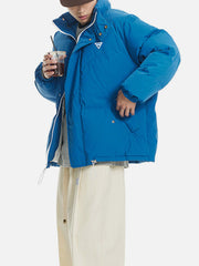 Manteau d'hiver de couleur unie étiqueté