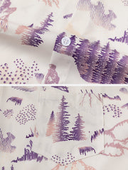 T-shirt à manches courtes avec paysage de peinture chinoise