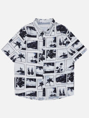 Chemises à manches courtes à coutures paysage