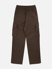 Pantalon cargo plissé à grandes poches