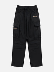 Pantalon cargo plissé à grandes poches