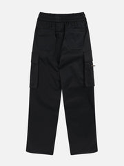 Pantalon cargo plissé à grandes poches