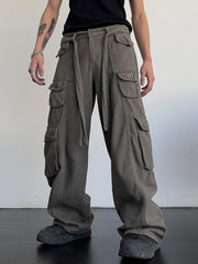 Pantalon cargo à grandes poches en sangle