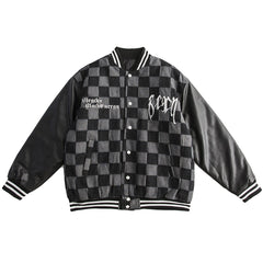 Wintermantel mit Gitterstich