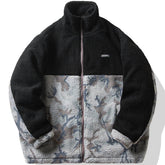 Leopard Camouflage Patchwork Sherpa Winter Coat