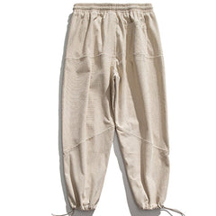 Letter Embroidered Check Sweatpants