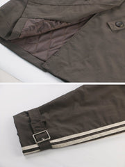 Verlängerter Wintermantel mit Buchstabenstickerei