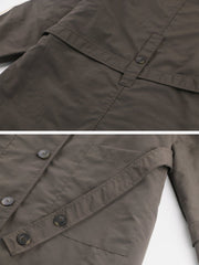 Verlängerter Wintermantel mit Buchstabenstickerei