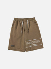 Shorts mit Buchstabenstickerei