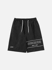 Shorts mit Buchstabenstickerei