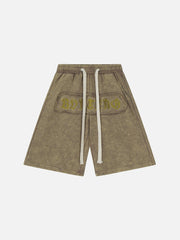 Short brodé de lettres