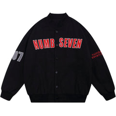 Manteau d'hiver simple avec broderie de lettres