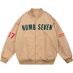 Manteau d'hiver simple avec broderie de lettres