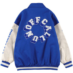 Wintermantel mit Buchstaben-Flocknähten