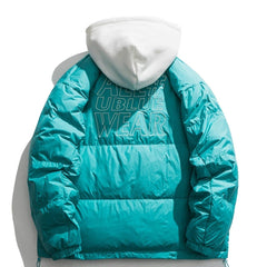 Letter Print Puffer Jacket