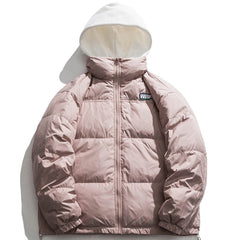 Letter Print Puffer Jacket