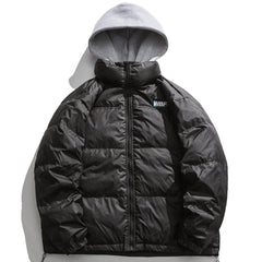 Letter Print Puffer Jacket