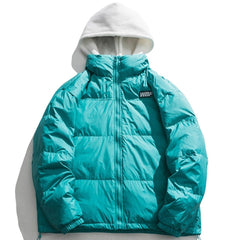 Letter Print Puffer Jacket
