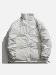 Letter Print Reversible Sherpa Jacket