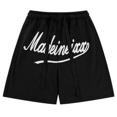 Short à imprimé lettre