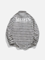 Letter Printing Reticulation Long Sleeve Shirts