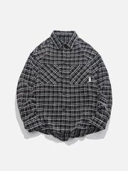 Letter Printing Reticulation Long Sleeve Shirts