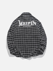 Letter Printing Reticulation Long Sleeve Shirts