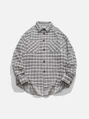 Letter Printing Reticulation Long Sleeve Shirts