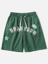 Letters Drawstring Shorts