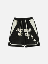 Letters Patchwork Shorts