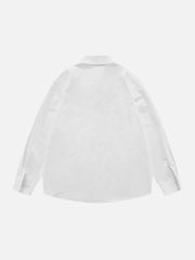 Langarmshirt mit Buchstaben-Print und Halsketten-Design