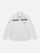 T-shirt à manches longues avec imprimés de lettres et collier